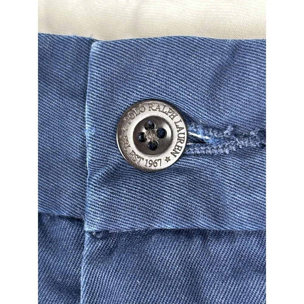 Polo Ralph Lauren Mens 32 Seagull Bird Cotton Chino Shorts Navy Blue Golf Vacay
